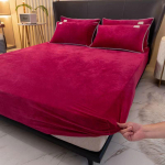 Talvine pehme elastne voodilina kaheinimesevoodiga voodilina pehme soe sametine voodikate madrats kate voodipesu kaitsev kaheinimesevoodiga kaheinimesevoodiga 90cmx200cm Only a Sheet