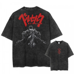 Berserk Vintage Anime T-s&auml;rk Guts Tr&uuml;kitud T-s&auml;rk Meestele Naistele K&otilde;rge Kvaliteediga Pestaud Puuvillased T-s&auml;rgid Harajuku Meeste &Uuml;le suuruse Tee 3XL