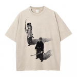 Kuum anime Vagabond Miyamoto Musashi graafiline pestud T-s&auml;rk meestele vintage vabaaja T-s&auml;rgid hiphop puuvillane T-s&auml;rk Harajuku meessoost topid 3XL