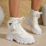 Naiste Saapad Uued Mootorratturi Pahkluusaapad Kiilkontsad Naiste Paeltega Platvormkingad Valged Mustad Nahast Oxfordi Kingad Naiste Saapad 36