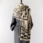 Moeprint Ka&scaron;miirist sall Naistele paks talvine soe tekk Hijab Foulard kaelar&auml;t Luksuslikud uued Echarpe &uuml;mbrised