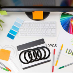 10 Pieces Whiteboard Tape Pinstripe Tapes,Graphic Grid Marking,DIY Craft,Back to School Office 3MM