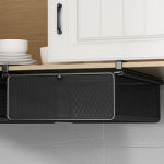 Cabinet Sliding Organizer under Shelf Basket, Hanging Pullout Drawer Basket for black