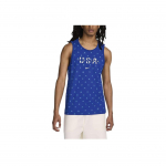 Nike USA Club Puuvillane &Uuml;mmarguse Kaelusega Logotr&uuml;kiga Tanktop Meeste Topid Kuninglik Sinine FN0879-417 XL