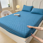 Veekindlad Voodikatted, Puuvillapolsterdatud Niiskuskindlad ja Libisemiskindlad Kaitsekatted, T&auml;ielikult Katvad Simmonsi Madratsi Kaitsekatted, Voodikatted 135*200cm sinine