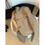 Vintage Tweedi Jakk Naistele Elegantne L&uuml;hike Mantel Korea Pikkade Varrukatega &Uuml;ler&otilde;ivas S&uuml;gis Talv Daamide &Uuml;he N&ouml;&ouml;biga Stiilne Bleiser Uus S