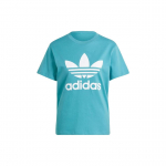 Adidas Originals Adicolor Classics Trefoil T-s&auml;rk kirjalogo prindiga Naiste Topp Sinine Roheline IL3867 S
