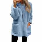 Naiste lukuga kapuutsiga dressipluusid &uuml;lem&otilde;&otilde;dulised fliisist pikad pulloverid kapuutsiga dressipluusid vabaaja pikkade varrukatega s&uuml;gisjakk L sinine