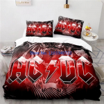 Kodutekstiil 3D AC&DC Rockb&auml;ndi tekikoti komplekt 3D-tr&uuml;kiga tekkikate voodipesu poistele t&uuml;drukutele voodipesukomplektid magamistoa dekoor Child 120x150cm