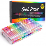 Gelmushta geelpliiatsid 100 unikaalse v&auml;rviga (Duplikaate pole) T&auml;iskasvanute v&auml;rvimisraamatute ja joonistamise komplekt karbiga 100 Color Gel Pen mitmev&auml;rviline