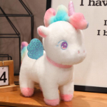 Rainbow Unicorn karusnahast m&auml;nguasjad, pehmed ja armsad vikerkaare ponid, magamiskaaslased voodis, ilusad laste m&auml;nguasjad kingitused, t&auml;idisega &uuml;kssarviku nukud 24cm