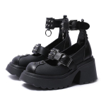 2025 Punk Neetidega Gootikad Mary Jane Kingad Pumbad Must 8.5cm K&otilde;rged Paksud Kontsad Goth Platvormkingad Naistele 34 must