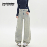 Women's American Style Loose Wide-Leg Jeans XL