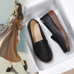 Naiste kingad pealelibistatavad mokassiinid naiste vabaajajalatsid platvormkiil mokassiinid tossud mugavad madalad kingad zapatos mujer 2024 41 must