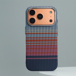 iPhone 17 16 15 14 13 Pro Max 17Air s&uuml;sinikkiust kootud reljeefse tekstuuriga MagSafe telefoni&uuml;mbris legeeritud objektiiviga juhtmevaba laadimise kate For iPhone 17 Air