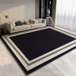 Lihtne geomeetriline kristallhunnikuga elutoavaip kodu magamistuppa, kontorisse, sissep&auml;&auml;sualale, mustust h&uuml;lgav libisemiskindel vaip 200x300cm