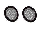 2 tk 4 &Uuml;mmargused Valged LED Tagurdustuled Kummist Tihend Veoautodele, Haagistele, Matkaautodele, Paatidele &ndash; 12V puhas