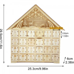 24-p&auml;evane j&otilde;ulukalender heleda puidust sahtliga kodukaunistusega kaunistus lastele Valgustatud kingitused kommisahtli korraldaja L helekollane v&auml;rv