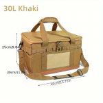 1 tk 30L telkimis suure mahutavusega pliit-lauan&otilde;ude hoiukott, kaasaskantav spordikott v&auml;ljas telkimiseks matkamiseks piknikuks reisimiseks 30L Khaki