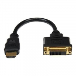 20 cm HDMI kuni DVI-D adapterkaabel - STARTECH - Videoadapter - Must - Varjestatud must