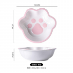 Keraamiline Kassik&auml;pa Mustriga Kauss Koera Joogivee S&ouml;&ouml;gikausid &Uuml;mberminekuvastane Kaelakaitse, Armsad Lemmikloomatarbed, 1 tk