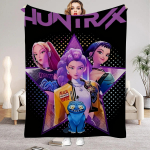 Kpop Deemonik&uuml;tid Huntrix Tekid Kvaliteetsed Pehmed Soojad Visketekid Talvised Lapsed Diivan Voodi Kohev Voodikate Flannel 75 x 100cm
