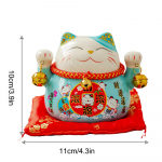 Maneki Neko Kujuke Feng Shui &Otilde;nn K&uuml;lluse Kass 4,5 tolli Armas Rikkuse Kass Kujuke Maneki Neko Feng Shui &Otilde;nn Loominguline Keraamika sinine