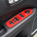 for 2017- Jeep Compass Door Window Lift Switch Cover Panel Trim | ABS | Red