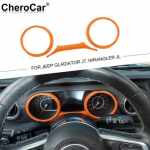 Orange Dashboard trument Panel Cover Ring Trim for Jeep Wrangler JL JT 2018+