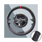 Auto roolikatte Toyota Yaris GR jaoks Suede Nahast libisemisvastane ja pehme Auto siseaksessuaarid Black Thread