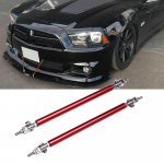 2 tk Universaalne Esipamperi Huul Splitter Spoiler Toetusvardad Dodge Charger SRT SXT 2000-2022 Autole 7.5cm Red