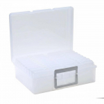 Fotode hoiukarp, V&auml;rvilised 16 sisemist 10&times;15 cm plastist hoiukonteinerit k&auml;epidemega fotode, piltide, k&auml;sit&ouml;&ouml;-, &otilde;mblustarvikute jaoks