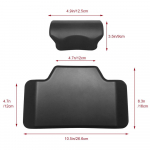 Black Motorcycle Backrest Soft Rear Top Case Cushion Modification Accessories Easy tall Passenger Back Pad Universal must
