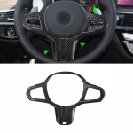 BMW G &scaron;assiile G01 G02 G05 G11 G20 G29 G30 G32 G38 G40 ABS s&uuml;siniktekstuuriga auto siseosa rooliratta katte raami viimistlus