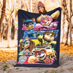 1 tk Paw Patrol, Kangelaste teemaline disainiga flanelltekk - 3D-tr&uuml;kitud pehme soe, igap&auml;evaseks kasutamiseks, telkimiseks, reisimiseks, voodile -080750 130x150cm white