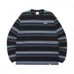 Nomanual Striped Long Sleeve Tee  Black M