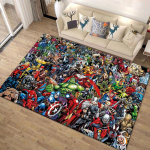 1 tk Marvel Avengers Superkangelaste piirkonnamatt, libisemiskindel p&otilde;himatt, koomiksitegelaste disain, pehme samet, ruumidekoratsioon, pestav 100cm by 120cm gray