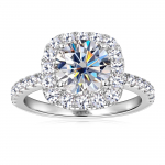 2CT GRA sertifitseeritud moissaniidi s&otilde;rmus naistele 8MM s&auml;rav teemant pulmas&otilde;rmused 925 h&otilde;bedane s&otilde;rmus kaetud 18K kullaga 4&2CT Moissanite