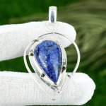 Kink naistele Ehted Ripats 925 Sterling H&otilde;be Looduslik Lapis Lazuli Gemstone