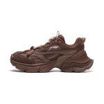 Li Ning Xingji Cushioning Abrasion Resistant Breathable Low top Chunky Sneakers Women's Tan Brown AGCV354-4 37