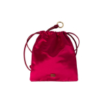 MIU MIU Klassikaline logo n&ouml;&ouml;rsulgemisega satiinist k&auml;ekott Naiste roosipunane One Size-Basic Set (Bag+Dust Bag) roosa