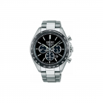 SEIKO p&auml;ikesekvartsk&auml;iguga roostevabast terasest rihmaga k&auml;ekell Meeste k&auml;ekellad Must sihverplaat SBPY167 Black Dial