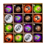 Halloweeni maalitud galvaanilised &otilde;uduskuulid 6cm 16tk Tume kolju k&otilde;rvitsa pallide kaunistuskomplekt Puu riputamine Peo kaunistus 6cm
