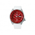 Seiko 5 Sports Seeria Evisen Skateboards Piiratud V&auml;ljaanne Mehaaniline Kell Naiste kellad Punane SRPF95 White Strap