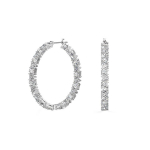 Swarovski Millenia Suured Ringikujulised K&otilde;rvar&otilde;ngad Kolmnurkselt L&otilde;igatud Kristallid Valge Roodiumiga Pinnatud Naiste k&otilde;rvar&otilde;ngad 5632466 White,F