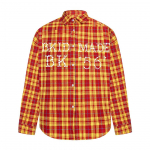 FlowStreet Meeste P&auml;rlid Ruudulised S&auml;rgid Streetwear Hip Hop Pikkade Varrukatega S&auml;rk Meestele &Uuml;le suur Harajuku Vintage T&auml;htedega Vabaaja Pluus Unisex M kollane