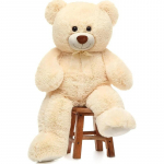Hiiglaslik kaisukaru 3 jalga suur pl&uuml;&uuml;sist t&auml;idisloom pehme m&auml;nguasi lastele kingituseks kallistamispadi 51cm-99cm beež