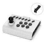 VILCORN Mini Arcade Joystick Traadita M&auml;ngukontroller PC/Android/iOS Telefonidele V&otilde;itluskepp Street Fighteri/Mame M&auml;ngudele must valge v&auml;rv