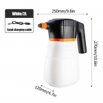 Juhtmevaba autopesu vahupihusti suure v&otilde;imsusega 2L vahupihusti kodu kastmiseks autopesu valge