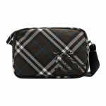 Burberry Tumeda ruuduga EKD nailonist crossbody kott Pruun Meeste messenger-kaamerakott 81023011 Shopping Bag Set(Basic Set+Shopping Bag)